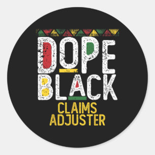 Sticker Rond Réclamateur noir de drogue Mois de l'histoire des