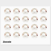 Sticker Rond Récolte Mariage de automne rustique (Feuille)