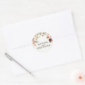 Sticker Rond Récolte Mariage de automne rustique (Enveloppe)