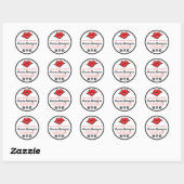 Sticker Rond Récommandez Red Kiss Lipstick & Beauty Distributor (Feuille)