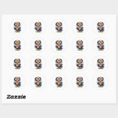 Sticker Rond Récompense d'autruche (Feuille)