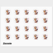 Sticker Rond Récompense de canard (Feuille)