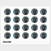 Sticker Rond Récompense de professeur excellent travail Affenpi (Feuille)