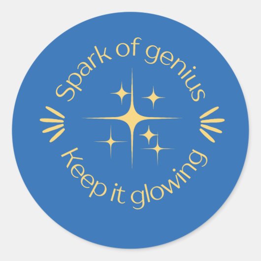 Sticker Rond Récompense d'enseignant diamant bleu scintillant m (Devant)