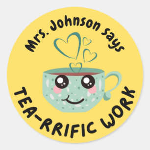 Sticker Rond Récompense étudiante au travail remarquable custom