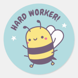 Sticker Rond Récompense positive pour le meilleur travailleur