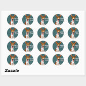 Sticker Rond Récompense pour professeur Basenji Travail formida (Feuille)