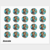 Sticker Rond Récompense pour un excellent travail d'enseignant (Feuille)