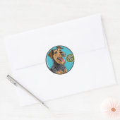 Sticker Rond Récompense pour un excellent travail d'enseignant (Enveloppe)