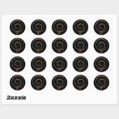 Sticker Rond Reconnaissance en or (Feuille)