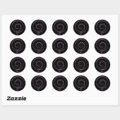 Sticker Rond Reconnaissance rose (Feuille)