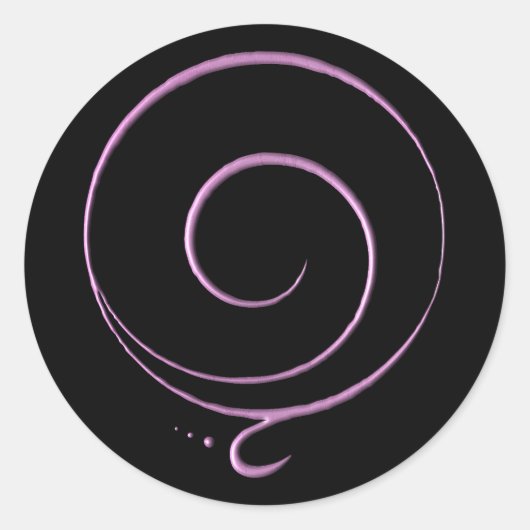 Sticker Rond Reconnaissance rose (Devant)