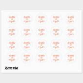 Sticker Rond Reconnaissant pour vous (Feuille)
