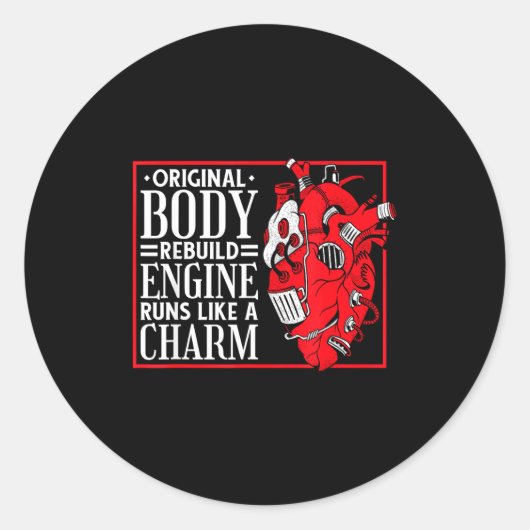 Sticker Rond Reconstruction du moteur du corps d'origine, chiru (Devant)