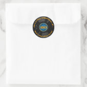 Sticker Rond Record de cratched 60e anniversaire (Sac)