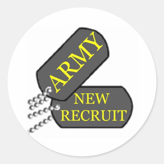 Sticker Rond Recrutement de l'armée (Devant)