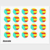 Sticker Rond Rectangles (Feuille)