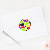 Sticker Rond Rectangles colorées (Enveloppe)