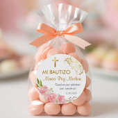 Sticker Rond Recuerdos de Bautizo Baptême Christening Faveurs