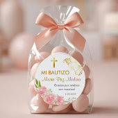 Sticker Rond Recuerdos de Bautizo Baptême Christening Faveurs
