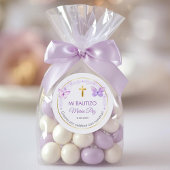 Sticker Rond Recuerdos de Bautizo Baptême Christening Faveurs