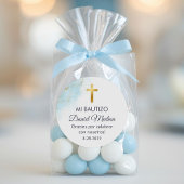 Sticker Rond Recuerdos de Bautizo Baptême Christening Faveurs