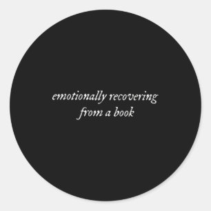Sticker Rond Récupération émotionnelle après un livre Cadeau po