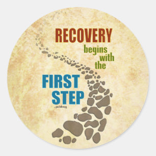 Sticker Rond Récupération, la première étape (l'étape 12,