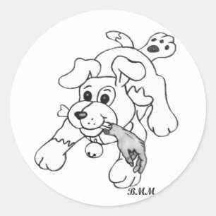 Sticker Rond Récupérer un garçon