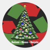 Sticker Rond Recyclables de Noël (Devant)
