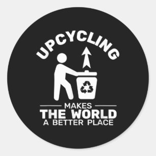 Sticker Rond Recyclage à vélo - Protection De l'environnement