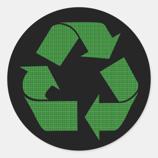 Sticker Rond recyclage de plaid (Devant)