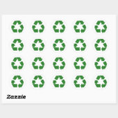 Sticker Rond recyclage de plaid (Feuille)
