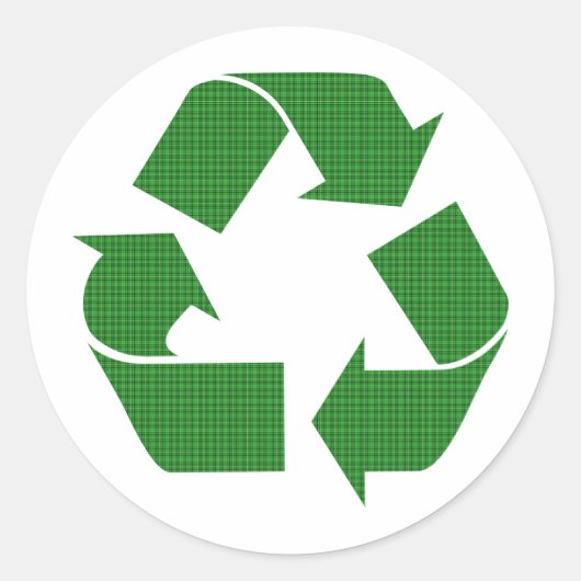 Sticker Rond recyclage de plaid (Devant)