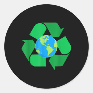 Sticker Rond Recyclage Planète Terre Climat Environnement de pr