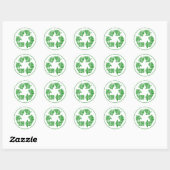 Sticker Rond Recyclage pour sauver la planète Terre, symbole (Feuille)
