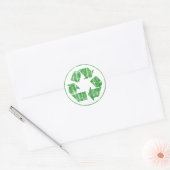 Sticker Rond Recyclage pour sauver la planète Terre, symbole (Enveloppe)