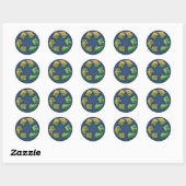 Sticker Rond Recycle - Cravate-Dye (Feuille)