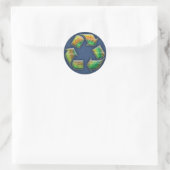 Sticker Rond Recycle - Cravate-Dye (Sac)