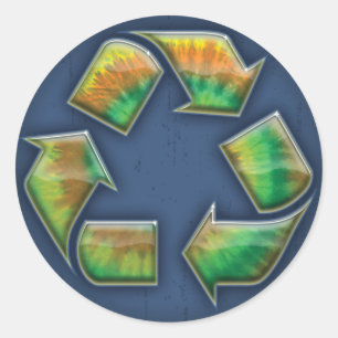 Sticker Rond Recycle - Cravate-Dye