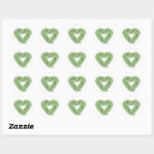 Sticker Rond Recycle Heart -grn (Feuille)