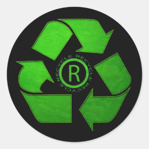 Sticker Rond Recycle Logo par Shirley Taylor
