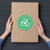 Sticker Rond Recycle Me Reused Packaging Save Planet Green