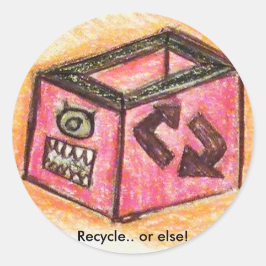 Sticker Rond Recycle... ou autre ! (Devant)