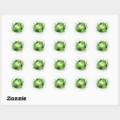 STICKER ROND RECYCLE PLANÈTE VERTE (Feuille)