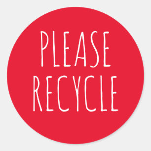 Sticker Rond Recycle Réutiliser Save the Planet Green