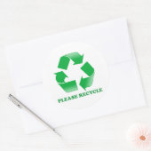 Sticker Rond Recycle, S'Il Vous Plaît. Sensibilisation au recyc (Enveloppe)