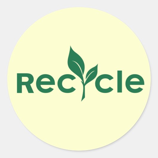 Sticker Rond Recycler (Devant)