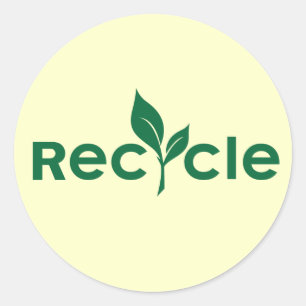 Sticker Rond Recycler