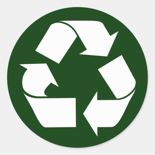 Sticker Rond recycler (Devant)